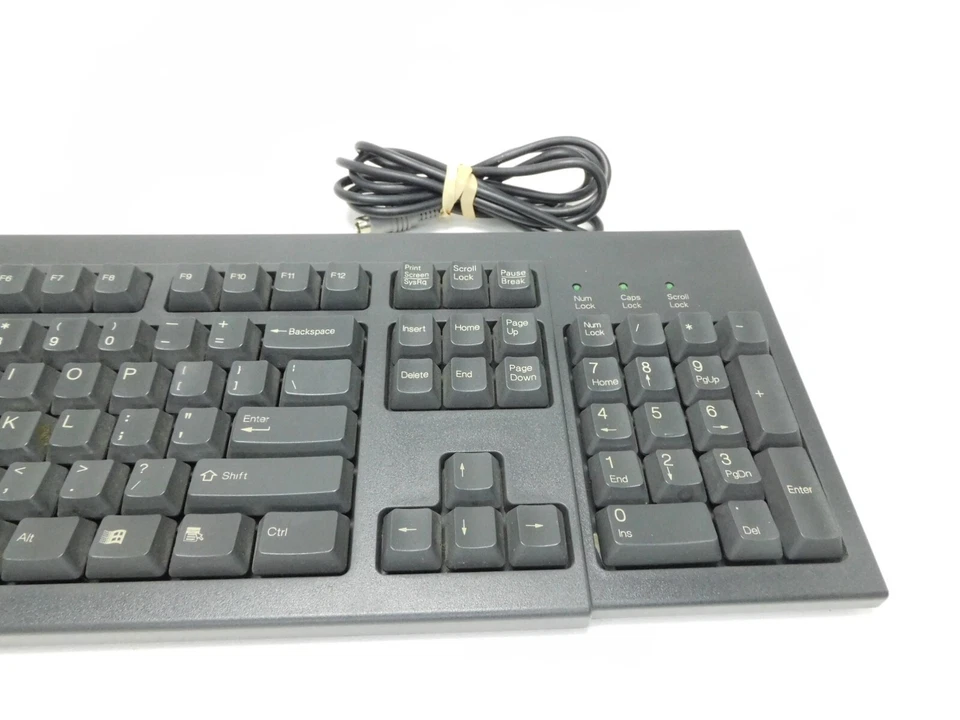 Vintage IBM Black PS/2 KB-7953 OEM Keyboard Aesthetic Design Tested - Image 4 of 4