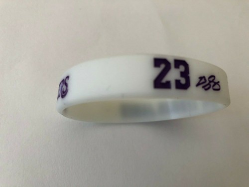 Lebron James Lakers yellow,purple,black,white Silicone Wristband Bracelet - Picture 9 of 9
