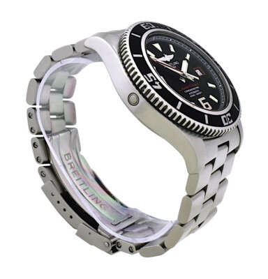 Men's Breitling Superocean A17391 Stainless Steel 44mm Black Dial