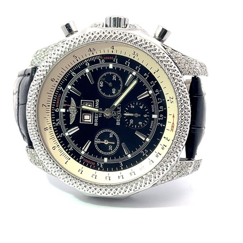Breitling Bentley 6.75 Men’s Automatic Chronograph – SS, Diamond Bezel, 48 mm