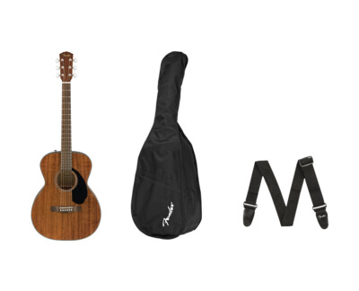 Fender CC-60s Concert Pack V2 All-Mahogany - Natural w/ Walnut FB