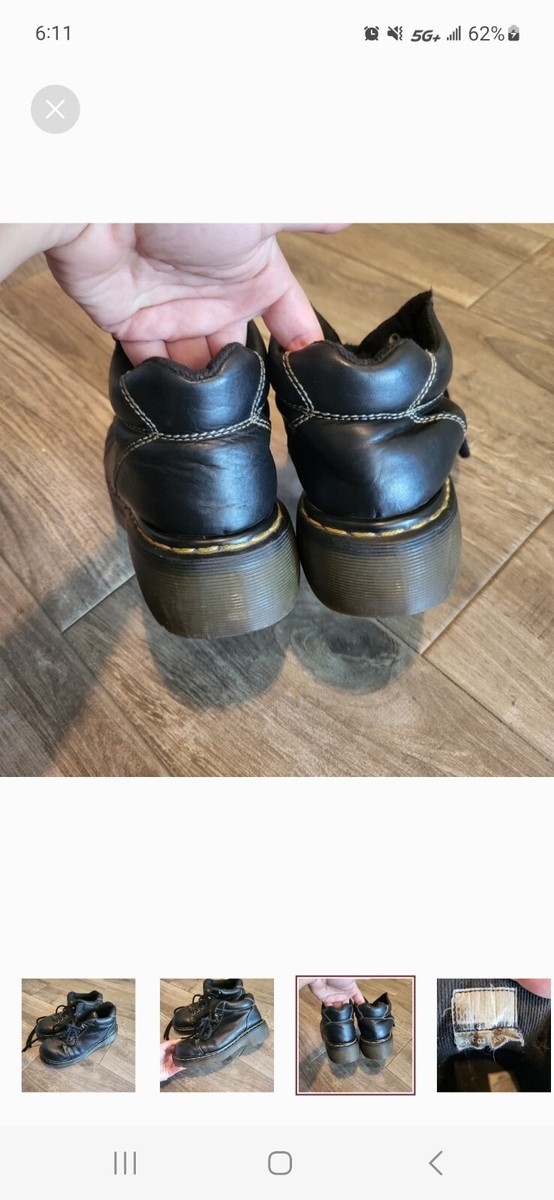 Vintage DR. Marten Black Leather Chunky Heal Boots 8547 Size  display picture 3