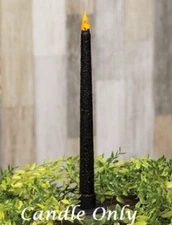 NEW PRIMITIVE BLACK TIMER TAPER CANDLE DESIGN 10.75" H LED Flicker Farmhouse