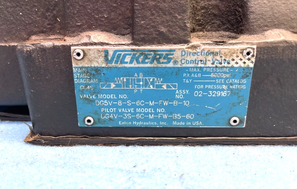 VICKERS DIRECTIONAL CONTROL VALVE DG5V-8-S-6C-M-FW-B-10, 02-329167 5000PSI - Image 2 of 4