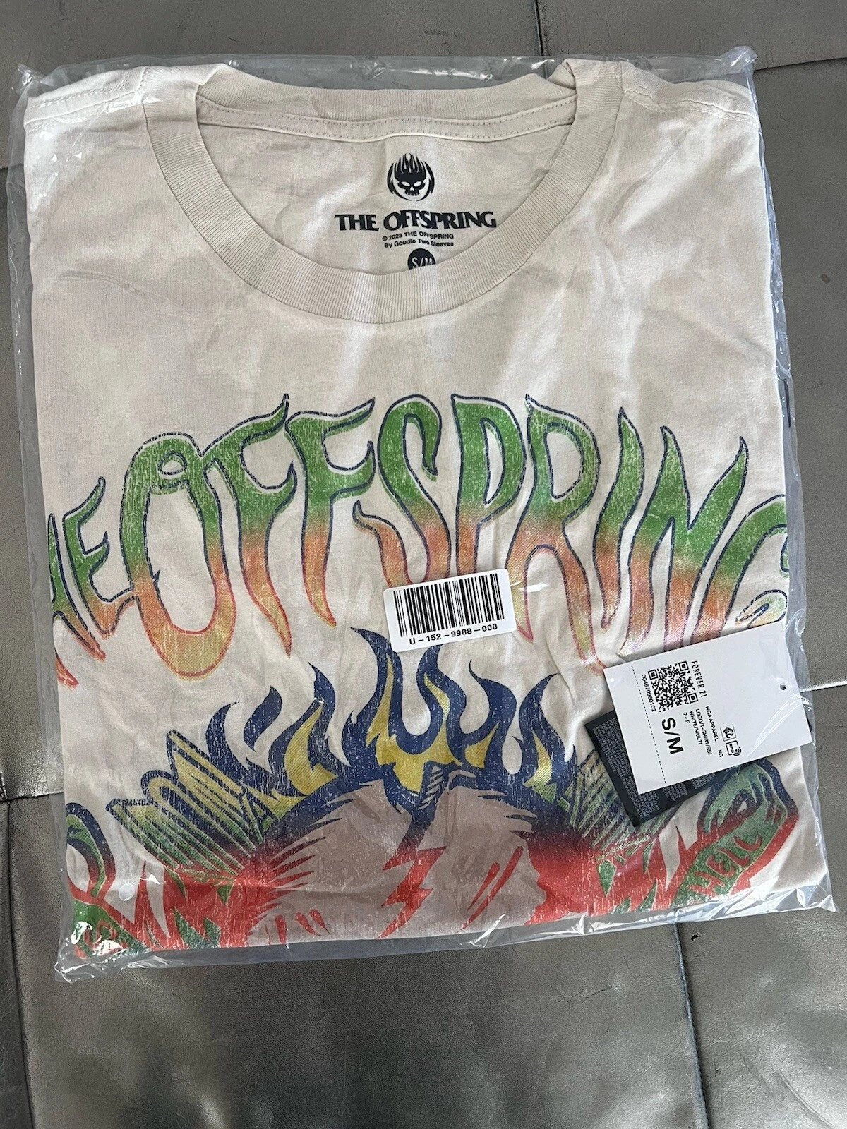 OFF WHITE Abito da donna bianco The Offspring Band Dividing By Zero taglia S M