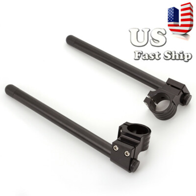 CNC 50mm Riser 1in Clip On clipon Fitk Handle Bar Handlebar Universal Raise Pair