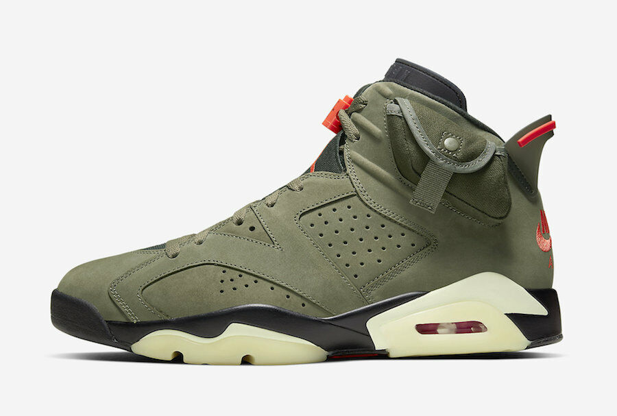 2019 Nike Air Jordan 6 Retro SP SZ 11 Travis Scott Cactus Jack Olive  CN1084-200