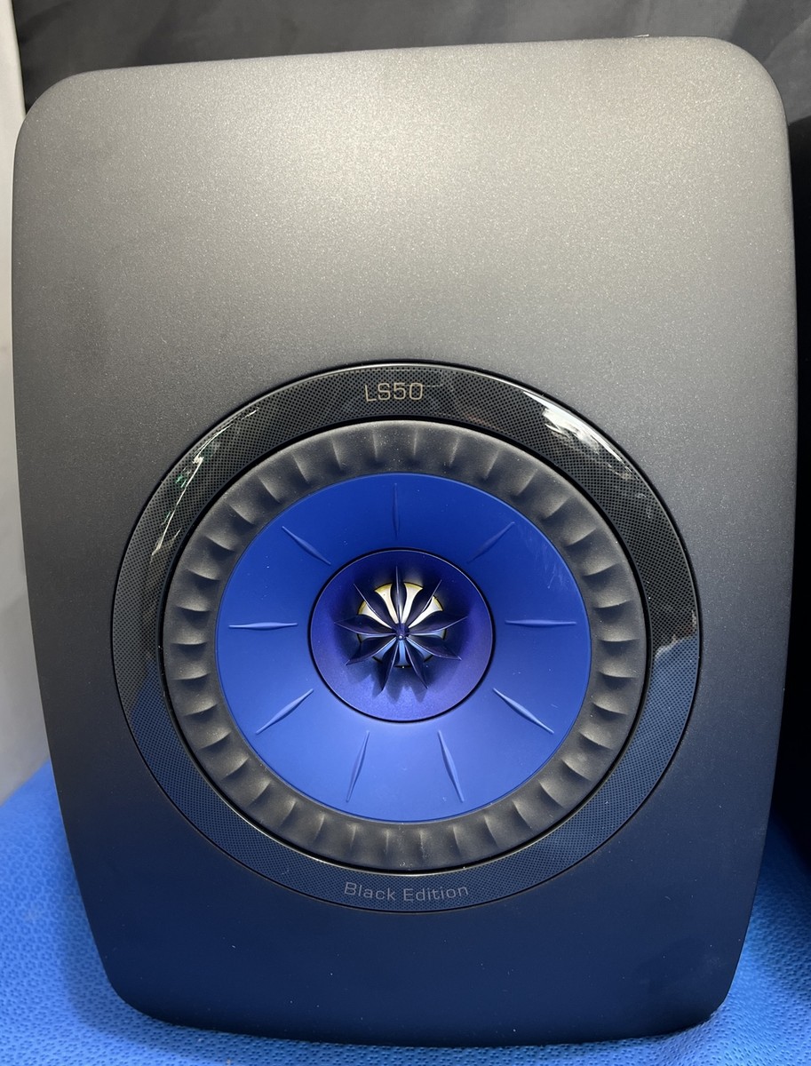 KEF LS50 Black Edition Pair - Matte Black with Blue Drivers KEF LS50 Black Edition Pair - Matte Black with Blue Drivers