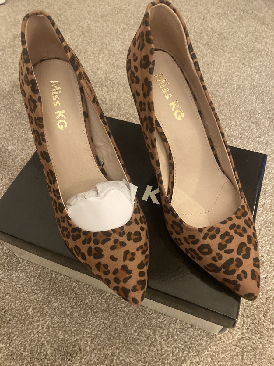 Miss KG Cayleb Brown Tan Animal Print Court Heel Shoes EU 40 UK