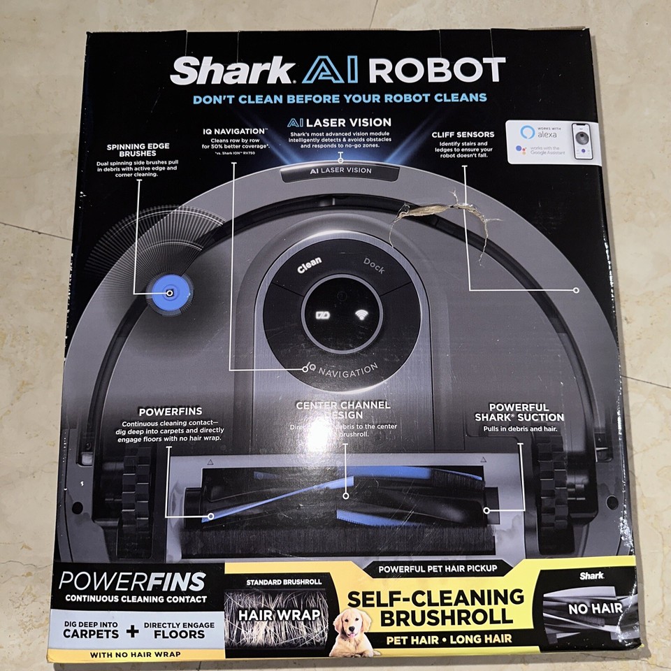 Shark RV2001 AI Robot Vacuum with SelfCleaning Brushroll Object