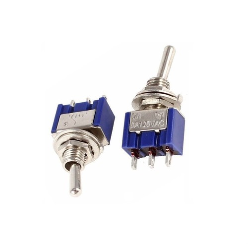 MTS-102 Miniature Toggle Switch Single Pole Double Throw,ON-ON 120VAC 6A - Picture 9 of 9