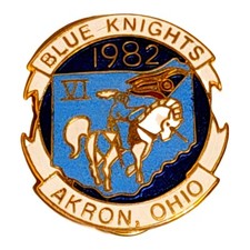 Blue Knights Akron Ohio 1982 VI Advertising Hat Lapel Pin