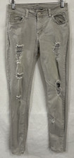 Refuge Womens Teens Gray Cotton Denim Jeans Pants Size 4
