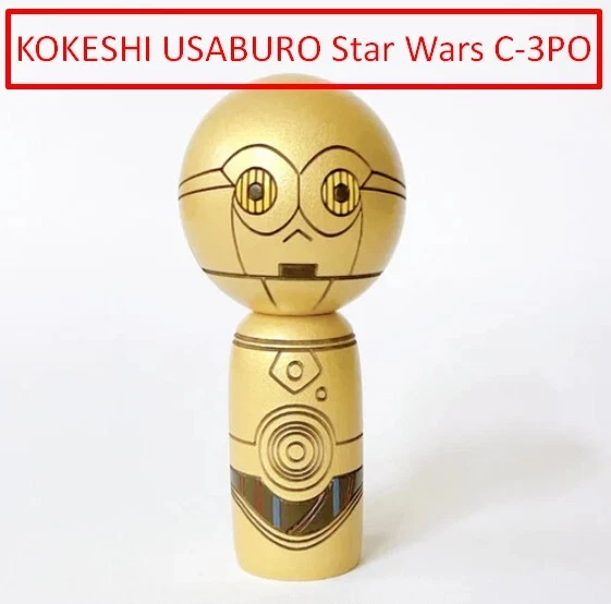 KOKESHI USABURO Star Wars C-3PO Doll 3inch Japan Traditional Crafts Handmade New - Image 4 of 4