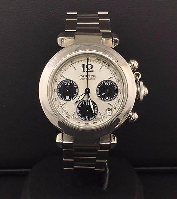 Cartier Pasha C Chronograph 35mm Stainless Steel Silver Dial Automatic  W31048M7 7612456205668 | eBay