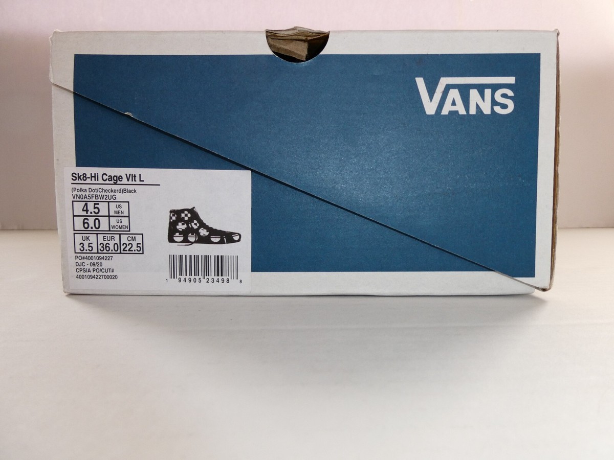 Vans Vault OG Sk8-Hi Cage LX Sneakers, Checkered Black/White, Size