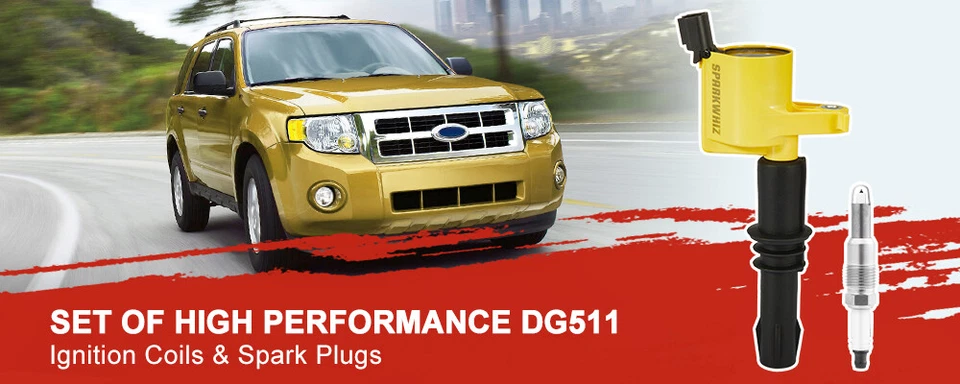 Paquete de 8 bobinas de encendido y bujías para Ford F-150 4,6/5,4 L V8 2004-2010 DG511 Foto 4 de 4
