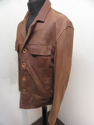 VINTAGE SCHOTT LEATHER FIELD JACKET SIZE 48, - Picture 5 of 16