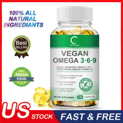 120 Pills Omega 3 6 9 Capsules Fatty Acids Dietary Supplement Highest Potency US
