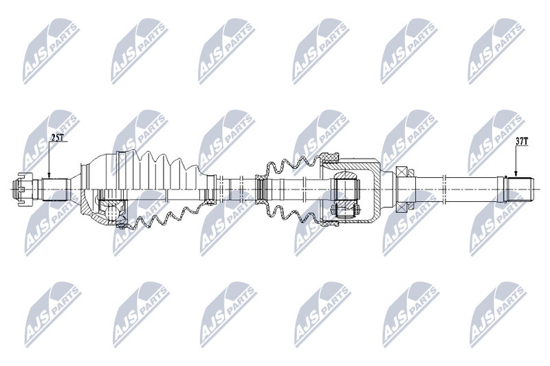 Arbre de transmission anti-vibration pour Peugeot 308 CC et DS - Cardan renforcé