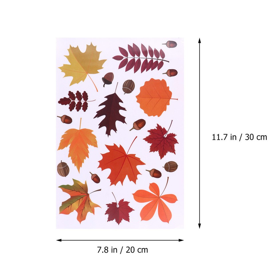 6 Pcs Wall Decals Fall Window Stickers PVC Thanksgiving Pumpkin Clings