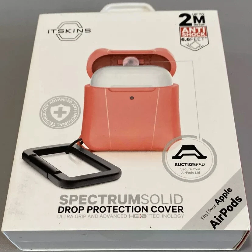 ITSkins AirPods 1. 2. Generation Spectrum Solid Coral Case