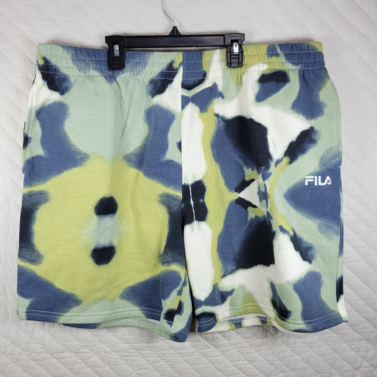 Pantaloncini Fila XXL 2XL Multicolore Mimetico Uomo Logo Cotone Elastico Vita Coulisse