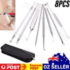 8pcs Pimple Popper Extractor Remover Face Blackhead Acne Clip Needle VIC