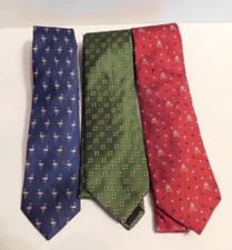 Group Of 3 Famous Maker Silk Ties: 2 Brooks Bros., 1 Jos. Bank 1905, 1 Owner
