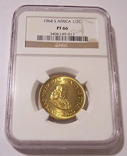 South Africa 1964 1/2 Cent Proof PF66 NGC Low Mintage