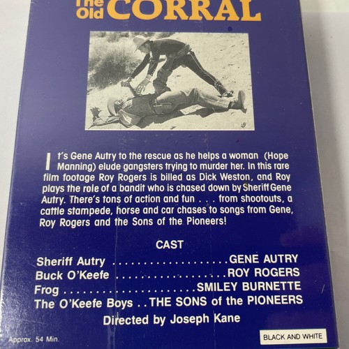 Roy Rogers & Gene Autry The Old Corral SEALED VHS Video Tape NEW NOS - Picture 3 of 5
