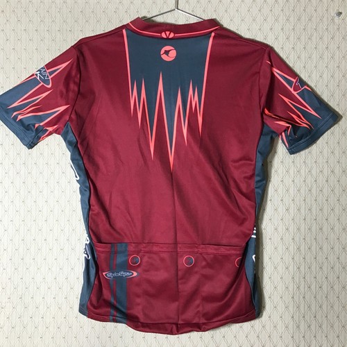 Troy Lee Designs Cycling Jersey Shirt Sz L Red Gray 3/4 Zip Bicycle Mountain - Picture 6 of 8