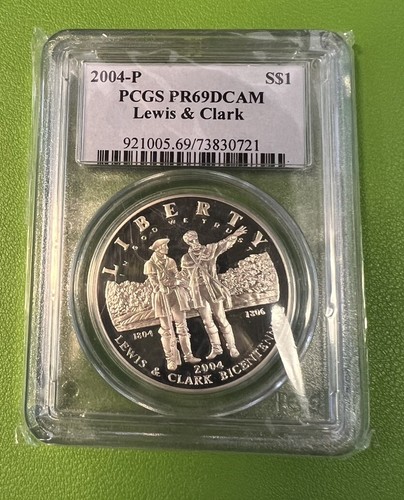 2004-P Lewis & Clark Commemorative Dollar PR70 DCAM PCGS Blue Label - Picture 1 of 12