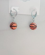 Basketball Rhinestone Dangle Earrings