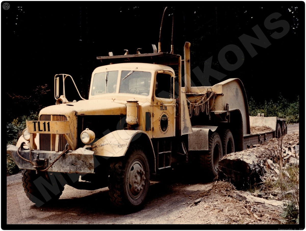 Mack Trucks New Metal Sign: 1958 Mack Weyerhauser Forest