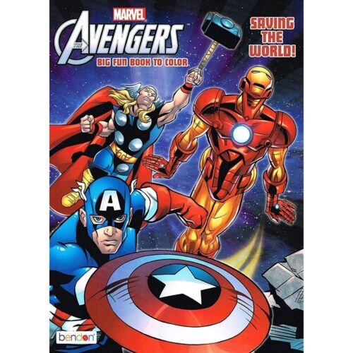 2PC Set Marvel Avengers Kids Activity Coloring Book Iron Man Thor Hulk and More! - Imagen 2 de 4