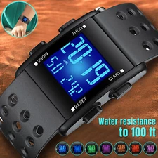 Men LED Digital Sports Watch Military Tactical Waterproof WristWatch Backlight