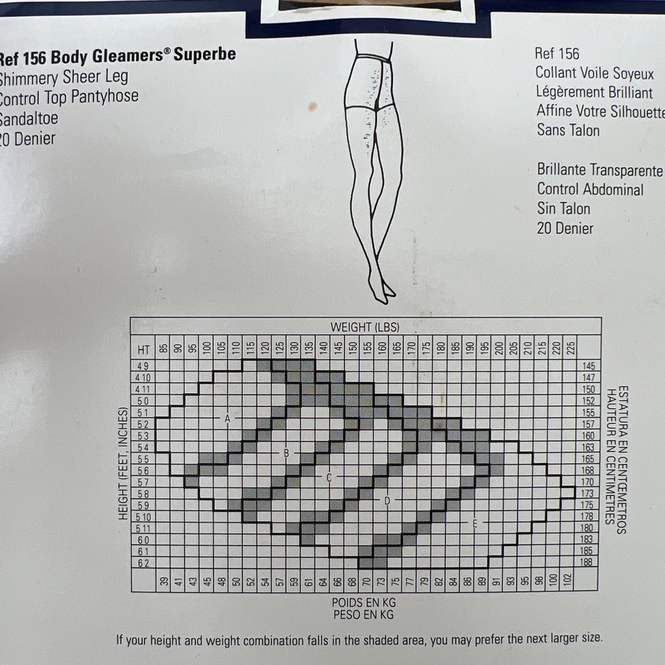 Givenchy Body Gleamers 156 Size B Shimmery Sheer Leg Control Top Jet Black VTG - Image 3 of 3