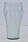 Vintage Coca Cola Coke Glass Green Pebbled Hammered Finish 16 oz.
