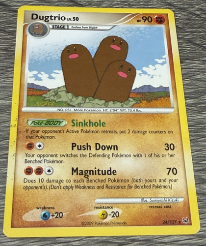 2009 Pokemon Dugtrio Regular Base 24/127 Platinum