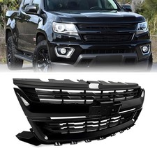 Fits 2015 2016 2017-2020 Chevrolet Colorado Front Upper Grille Grill Gloss Black