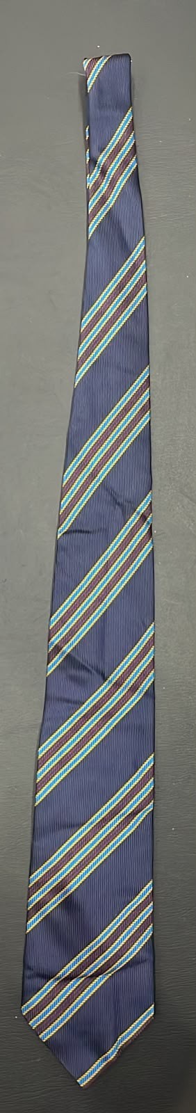 CRVAD39 Vintage Tie ROCCOBAROCCO In Silk 1980s Blue