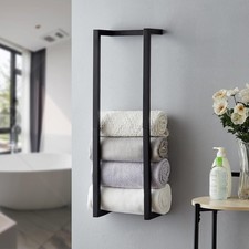 Towel Rack Rolled Towels Towel Rack Bathroom,Wall Mounted Metal Bathroom