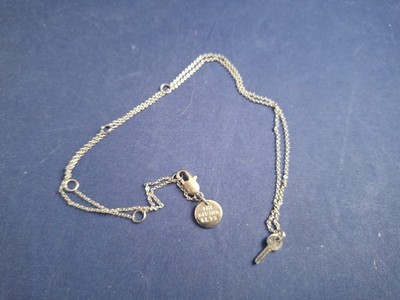 The Giving Keys Believe Silver Tone Mini Key Charm Necklace 18'' Rare *3