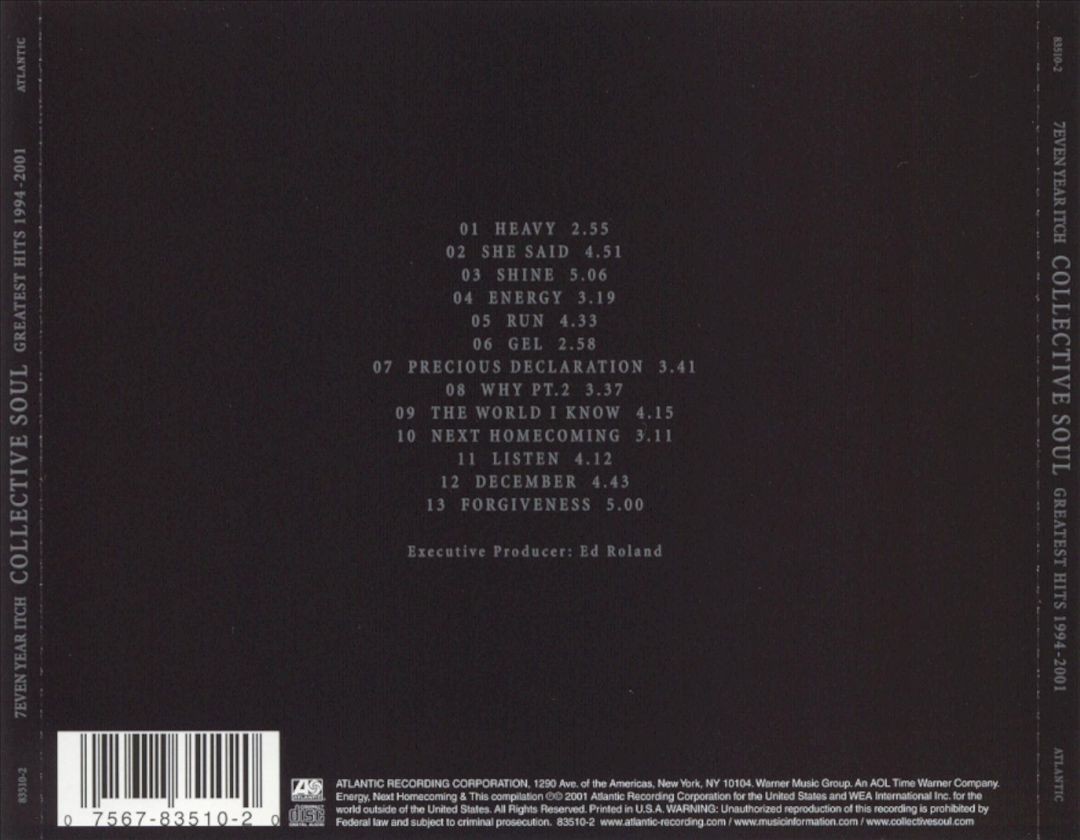 Collective Soul 7Even Year Itch: Collective Soul's Greatest Hits 1994-2001 New C