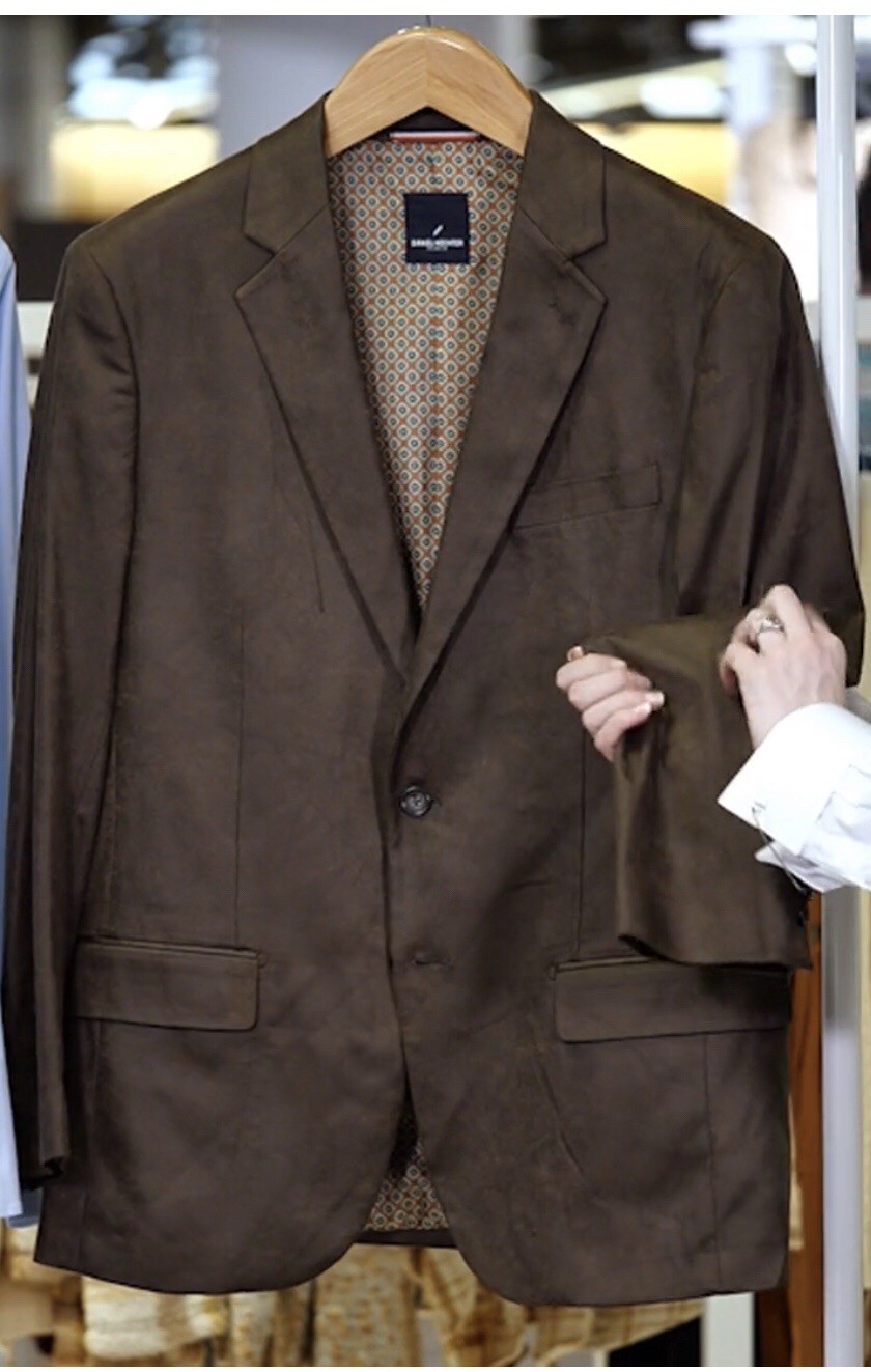 Daniel Hechter Paris Men’s Style 286230 Norris Faux Suede Sport Coat Size 40R
