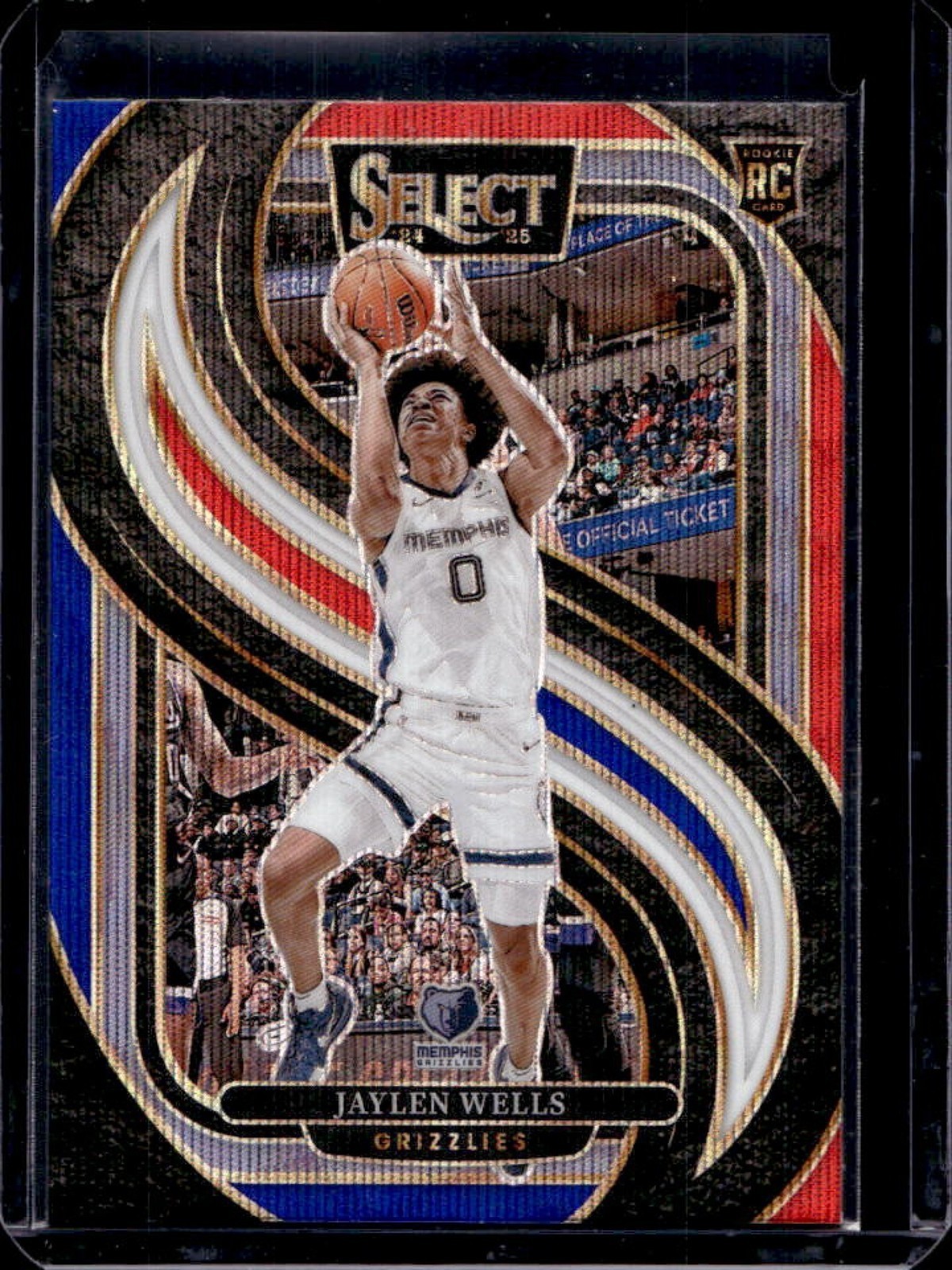 2024-25 Select Jaylen Wells Premier RC Tri-Color Prizm #188 Grizzlies