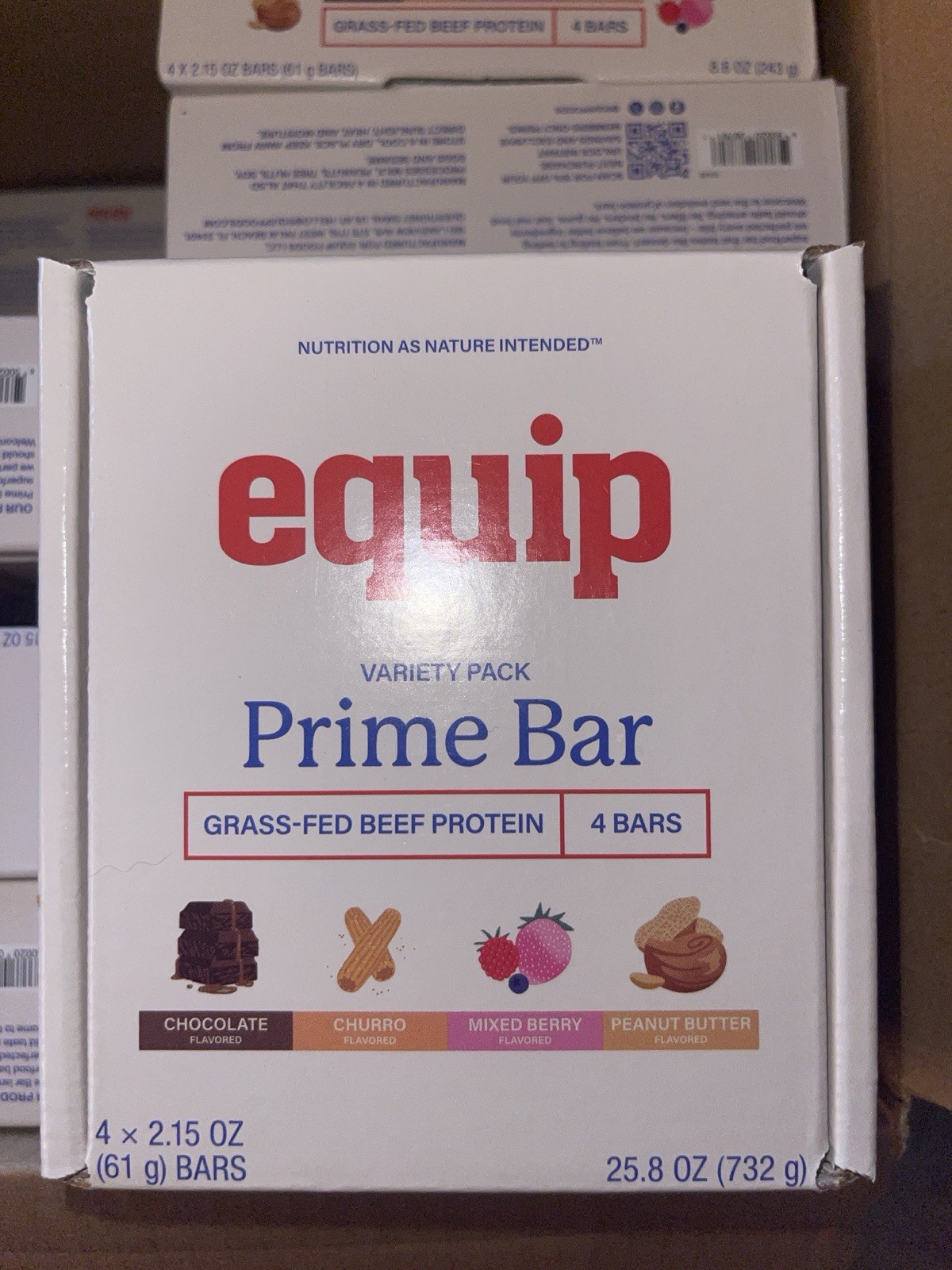 Equip Prime Bar Variety Pack Grass-fed Beef Protein | 4 Flav