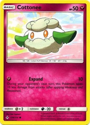 Cottonee - 139/214 - Common (Near Mint) Unbroken Bonds - Fairy Pokémon