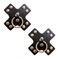 Pierced 'n Punked Leather Metal X Silicone Reusable Nipple Pasties